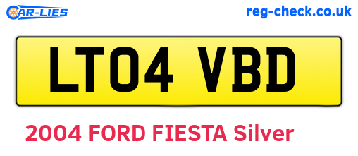 LT04VBD are the vehicle registration plates.