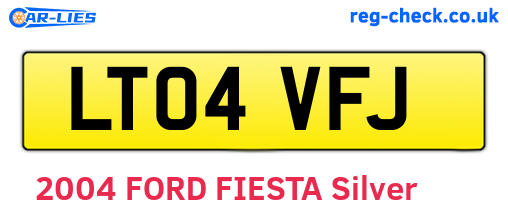 LT04VFJ are the vehicle registration plates.