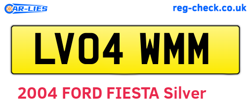 LV04WMM are the vehicle registration plates.
