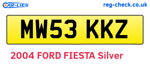 MW53KKZ are the vehicle registration plates.
