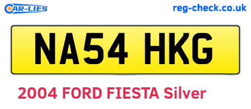 NA54HKG are the vehicle registration plates.