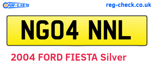 NG04NNL are the vehicle registration plates.