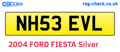 NH53EVL are the vehicle registration plates.