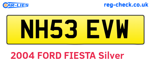 NH53EVW are the vehicle registration plates.
