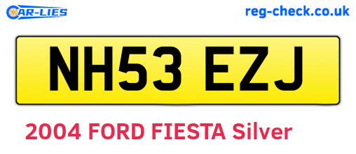 NH53EZJ are the vehicle registration plates.