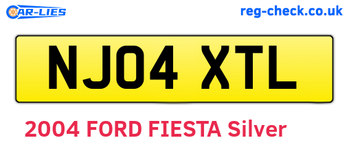NJ04XTL are the vehicle registration plates.