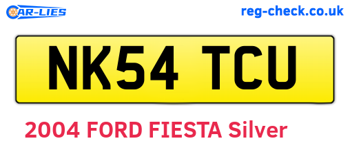 NK54TCU are the vehicle registration plates.