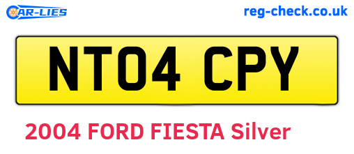 NT04CPY are the vehicle registration plates.