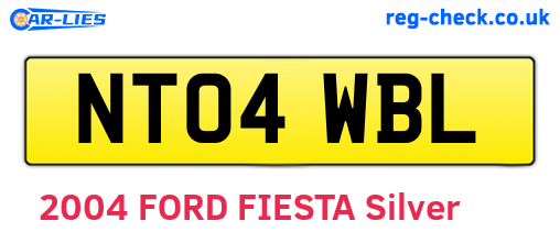 NT04WBL are the vehicle registration plates.