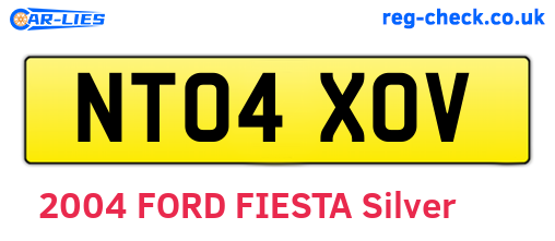 NT04XOV are the vehicle registration plates.
