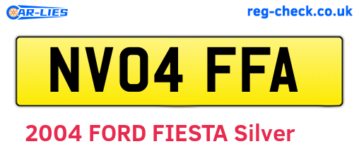 NV04FFA are the vehicle registration plates.