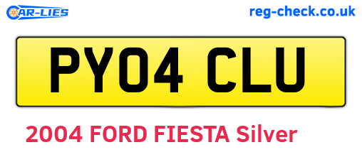 PY04CLU are the vehicle registration plates.