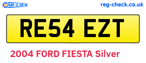RE54EZT are the vehicle registration plates.
