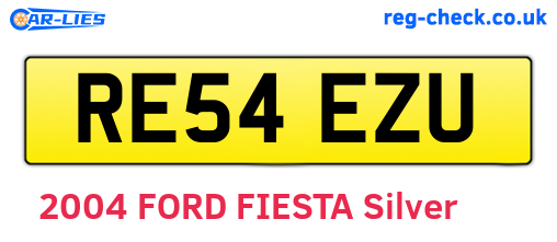 RE54EZU are the vehicle registration plates.