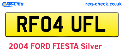 RF04UFL are the vehicle registration plates.