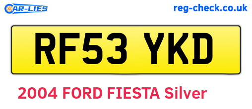 RF53YKD are the vehicle registration plates.
