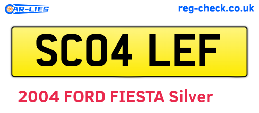 SC04LEF are the vehicle registration plates.