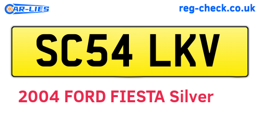 SC54LKV are the vehicle registration plates.