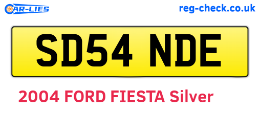 SD54NDE are the vehicle registration plates.