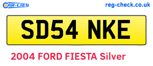SD54NKE are the vehicle registration plates.