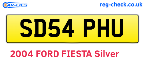 SD54PHU are the vehicle registration plates.
