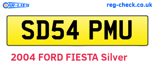 SD54PMU are the vehicle registration plates.