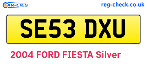 SE53DXU are the vehicle registration plates.