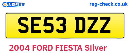 SE53DZZ are the vehicle registration plates.