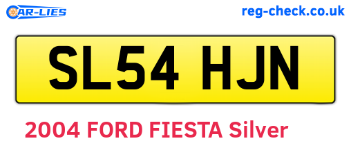 SL54HJN are the vehicle registration plates.
