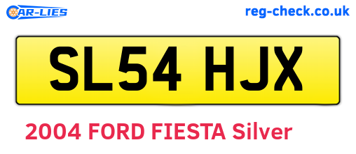 SL54HJX are the vehicle registration plates.