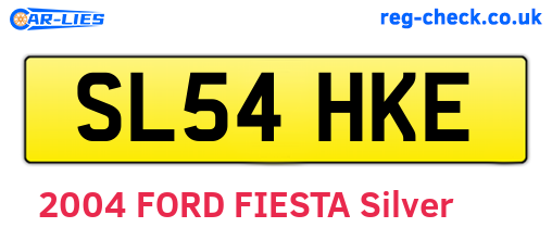 SL54HKE are the vehicle registration plates.