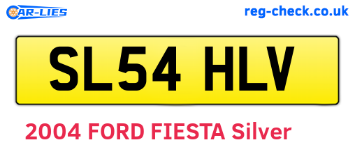 SL54HLV are the vehicle registration plates.