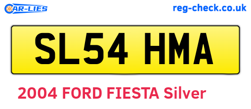 SL54HMA are the vehicle registration plates.