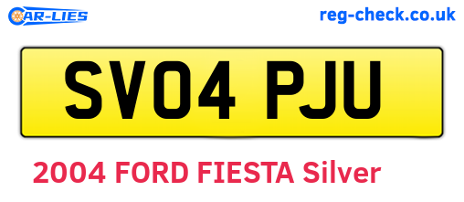 SV04PJU are the vehicle registration plates.