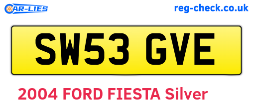 SW53GVE are the vehicle registration plates.