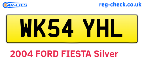 WK54YHL are the vehicle registration plates.