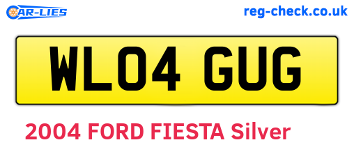 WL04GUG are the vehicle registration plates.