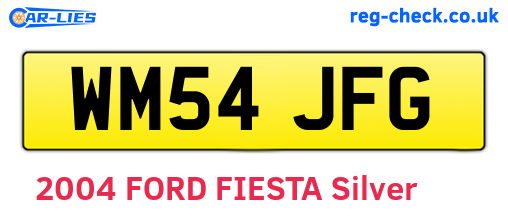 WM54JFG are the vehicle registration plates.