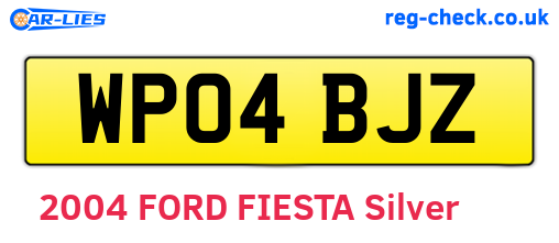WP04BJZ are the vehicle registration plates.