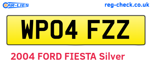 WP04FZZ are the vehicle registration plates.