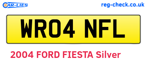 WR04NFL are the vehicle registration plates.
