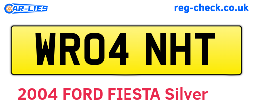 WR04NHT are the vehicle registration plates.
