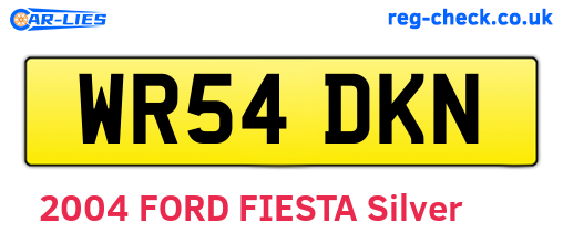 WR54DKN are the vehicle registration plates.