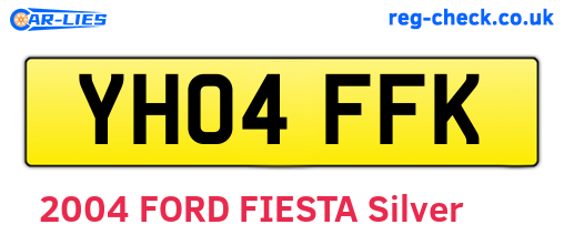 YH04FFK are the vehicle registration plates.