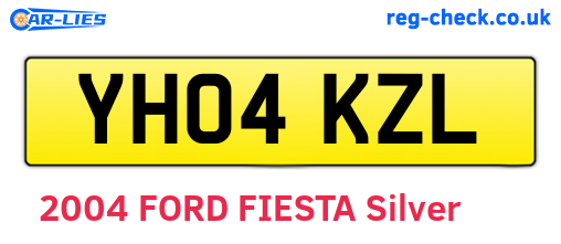 YH04KZL are the vehicle registration plates.