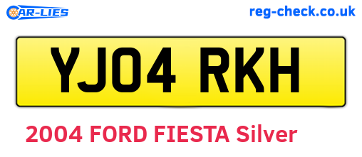 YJ04RKH are the vehicle registration plates.
