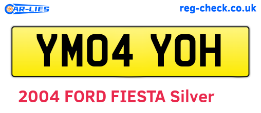 YM04YOH are the vehicle registration plates.