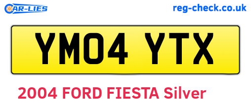 YM04YTX are the vehicle registration plates.
