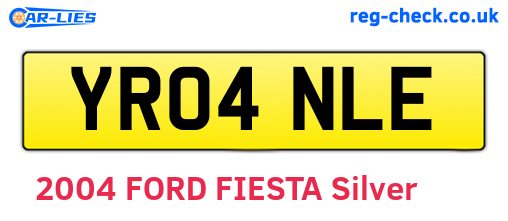 YR04NLE are the vehicle registration plates.