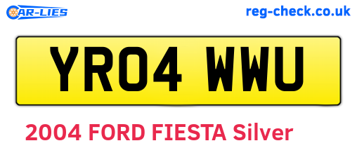 YR04WWU are the vehicle registration plates.